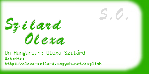 szilard olexa business card